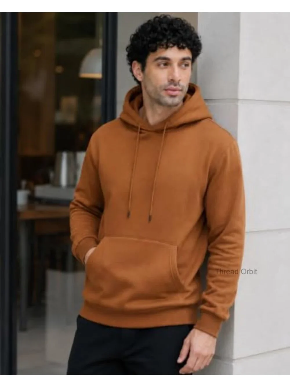 Fleece Hoodie Pullover Long Sleeve Hooded Sweatshirt Drawstring Casual Workout